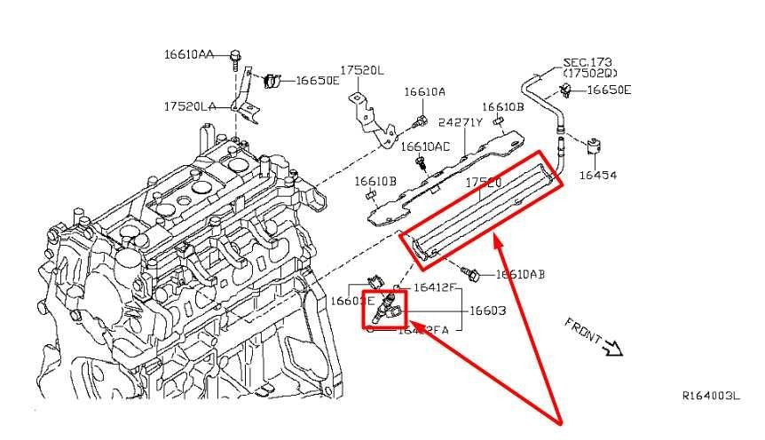 2013-2019 Nissan Sentra SV 1.8L Fuel Rail with Injectors 17520-3RC2A 16600-3RC0A1