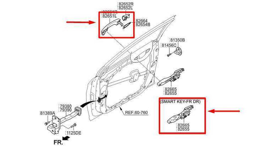 2015-2019 Hyundai Sonata Front Left Door Exterior Handle 82651-C1000 OEM *ReaD* - Alshned Auto Parts