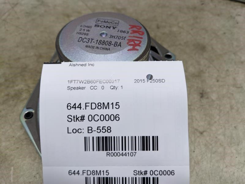2011-2016 Ford F250SD Rear Right  Door Speaker Sony DC3T-18808-BA OEM - Alshned Auto Parts