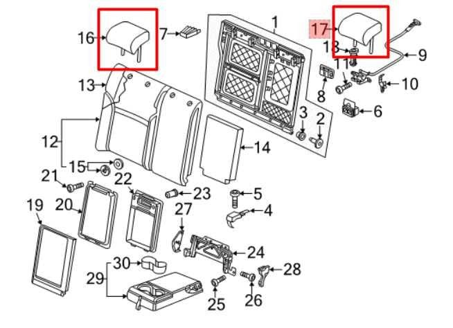 16-18 Volkswagen Passat SE Rear Right Left and Center 2nd Row Seat Headrest Set - Alshned Auto Parts