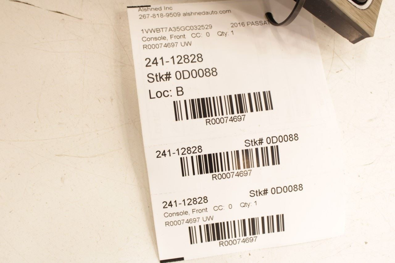 16-19 Volkswagen Passat SE Center Console Shifter Bezel Trim Panel w/ Cup Holder - Alshned Auto Parts