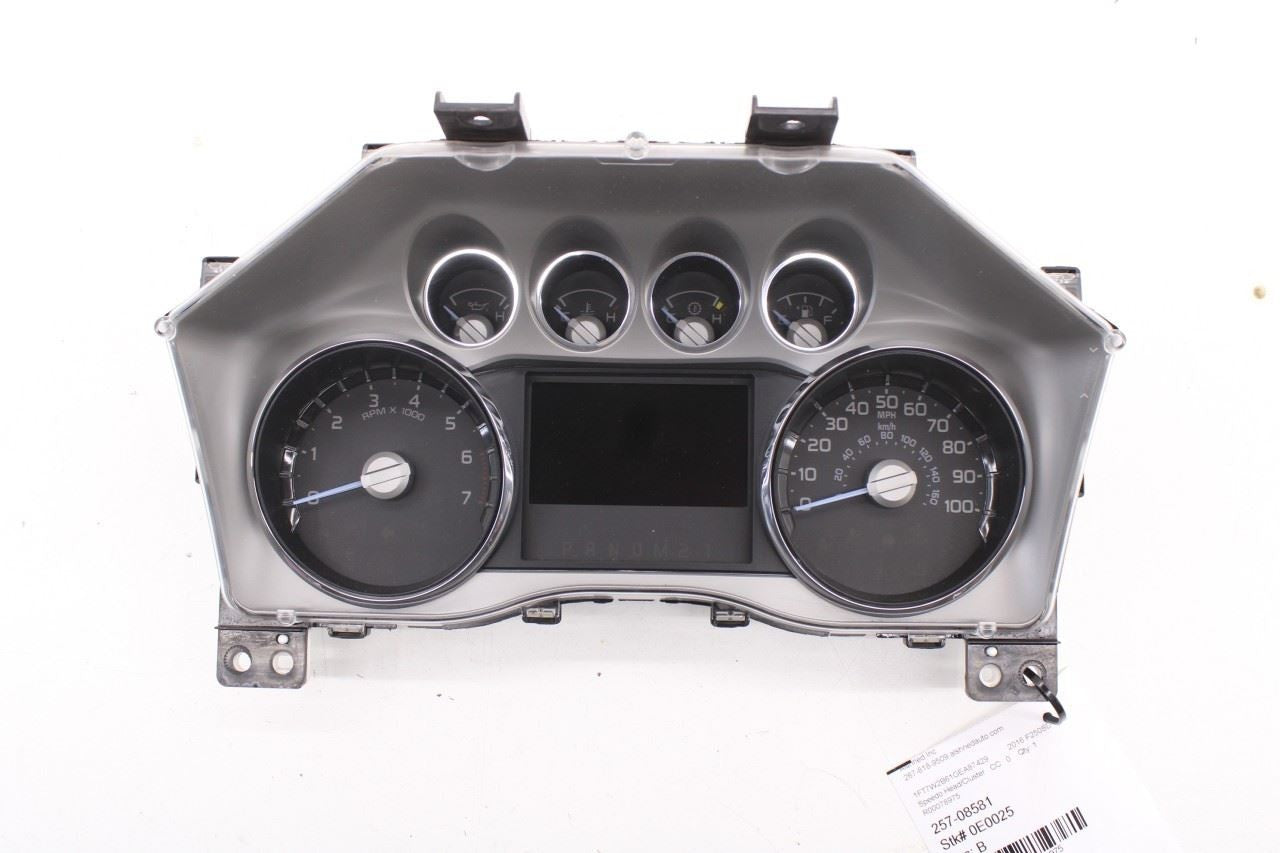 15-16 Ford F250 Lariat Crew Cab 4WD Speed Gauge Instrument Cluster 243K Mileage - Alshned Auto Parts