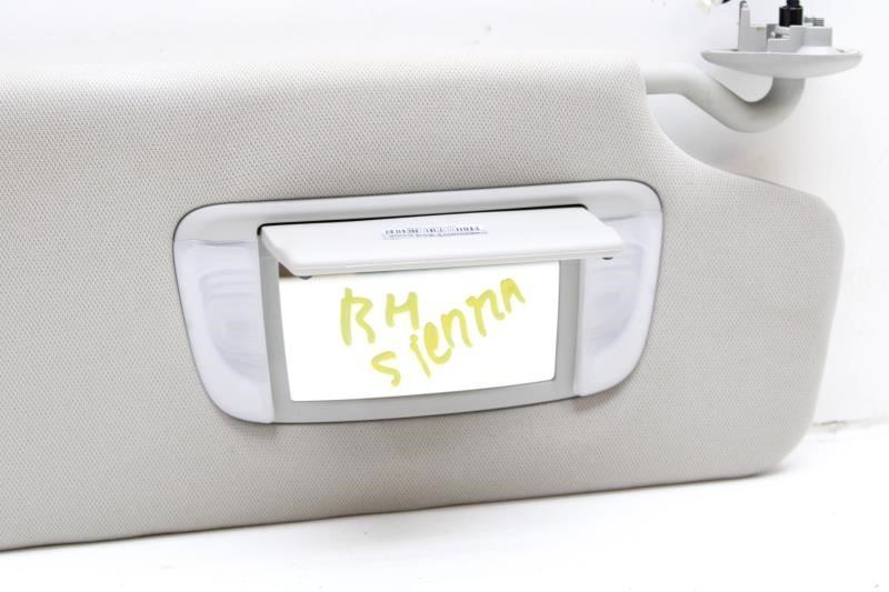 2017-2020 Toyota Sienna FR RH Sun Visor w/ Illuminated Mirror 74310-08042-B0 OEM - Alshned Auto Parts