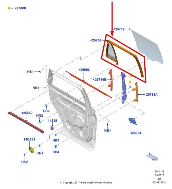 2018-2025 Ford Expedition Limited Rear Right Side Door Vent Glass Run Channel - Alshned Auto Parts