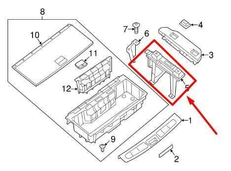 2014-2020 Infiniti QX60 Rear Right Floor Luggage Support Bracket 84964-3JA0A OEM - Alshned Auto Parts