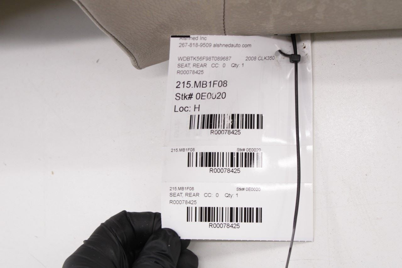 06-09 Mercedes-Benz CLK 350 Rear RH LH Side 2nd Row Seat Backrest Upper Cushion - Alshned Auto Parts