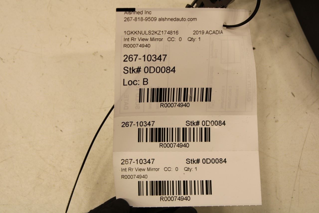 2017-2020 GMC Acadia SLT-1 Interior Inside Rear View Mirror 13581081 OEM - Alshned Auto Parts