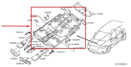 2017-2019 Infiniti QX60 Front Whole Floor Carpet Mat Liner Cover 74902-9NJ0C OEM - Alshned Auto Parts