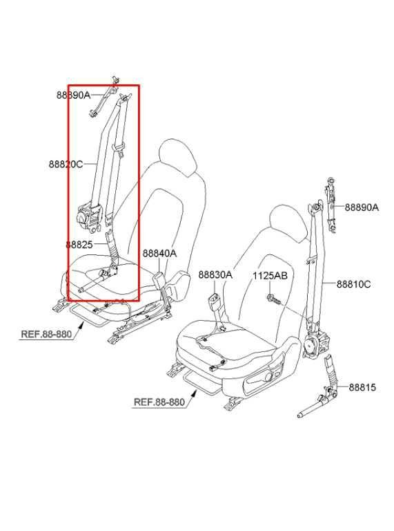 2011-15 Kia Optima LX Front Passenger Right Side Seat Belt Retractor 88820-2T5101