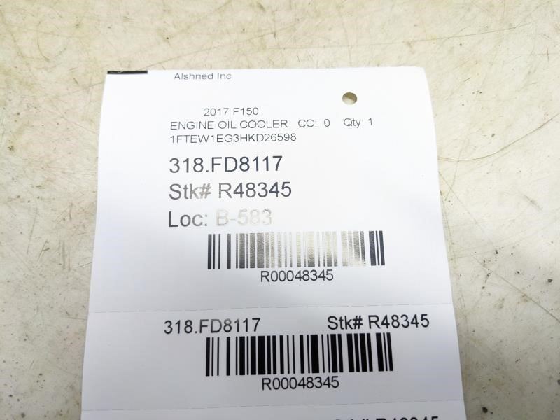 2015-2020 Ford F150 3.5L ECOBOOST Engine Oil Cooler BL3E-6A642-FA OEM - Alshned Auto Parts