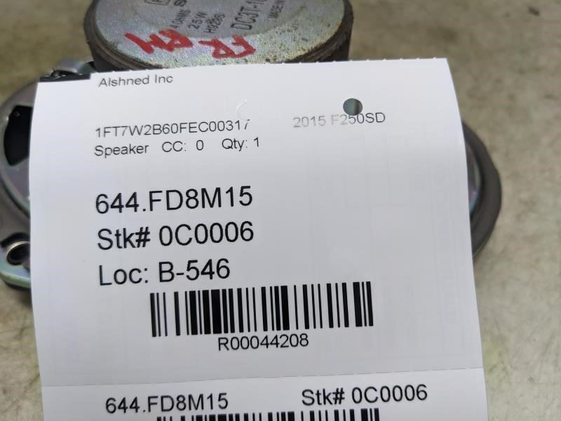 2011-2016 Ford F250SD Front Right Door Speaker Sony DC3T-18808-AA OEM - Alshned Auto Parts