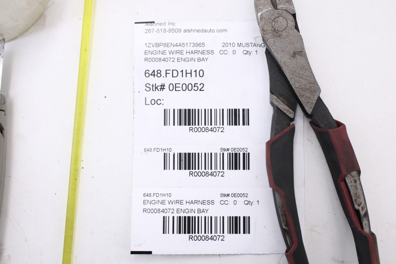 2010 Ford Mustang Conv V6 4.0L Under Hood Engine Bay Wire Harness AR3Z-14290-AB - Alshned Auto Parts