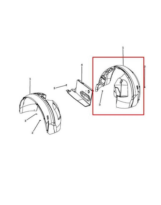 2008-2020 Dodge Grand Caravan GT Front Right Side Wheelhouse Liner Splash Shield - Alshned Auto Parts