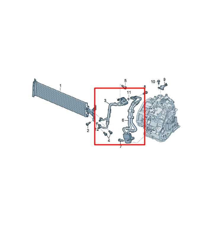 2018-22 Volkswagen Atlas S Transmission Oil Cooler Pressure Feed and Return Line - Alshned Auto Parts