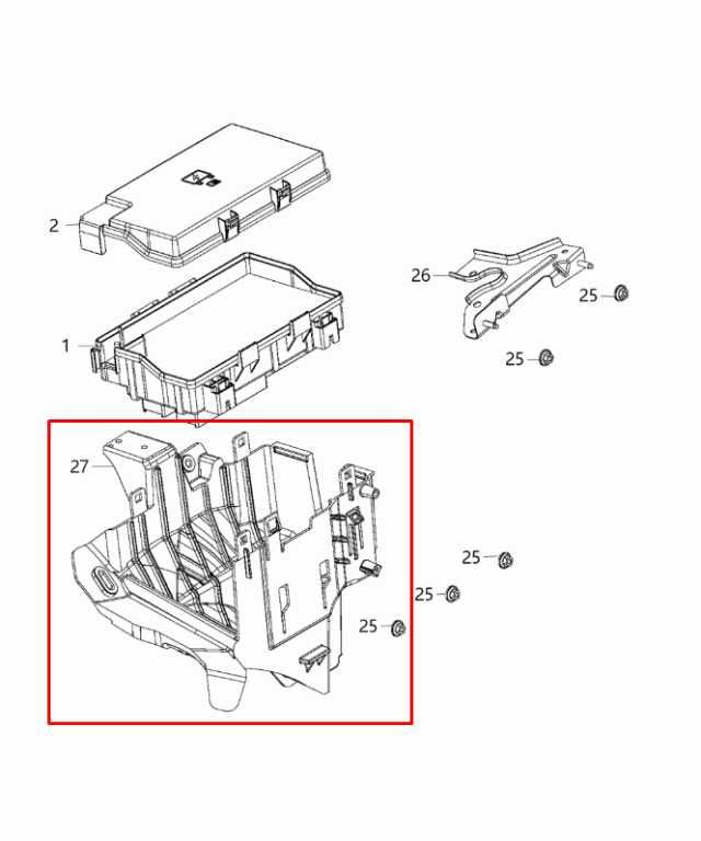 14-21 Jeep Grand Cherokee Laredo 4X4 Power Distribution Center Fuse Box Bracket1