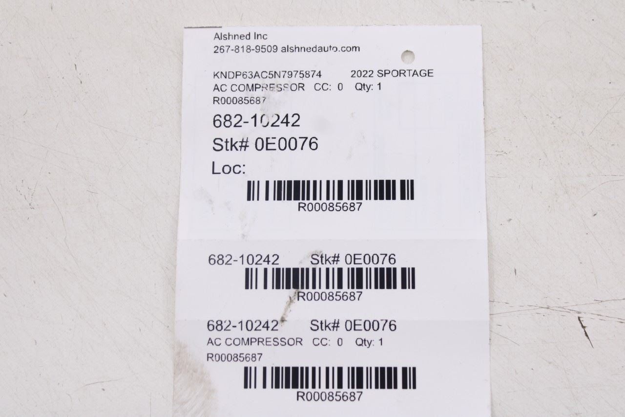 2020-2022 KIA Sportage Nightfall 2.4L AC Air Conditioner Compressor 97701D395017