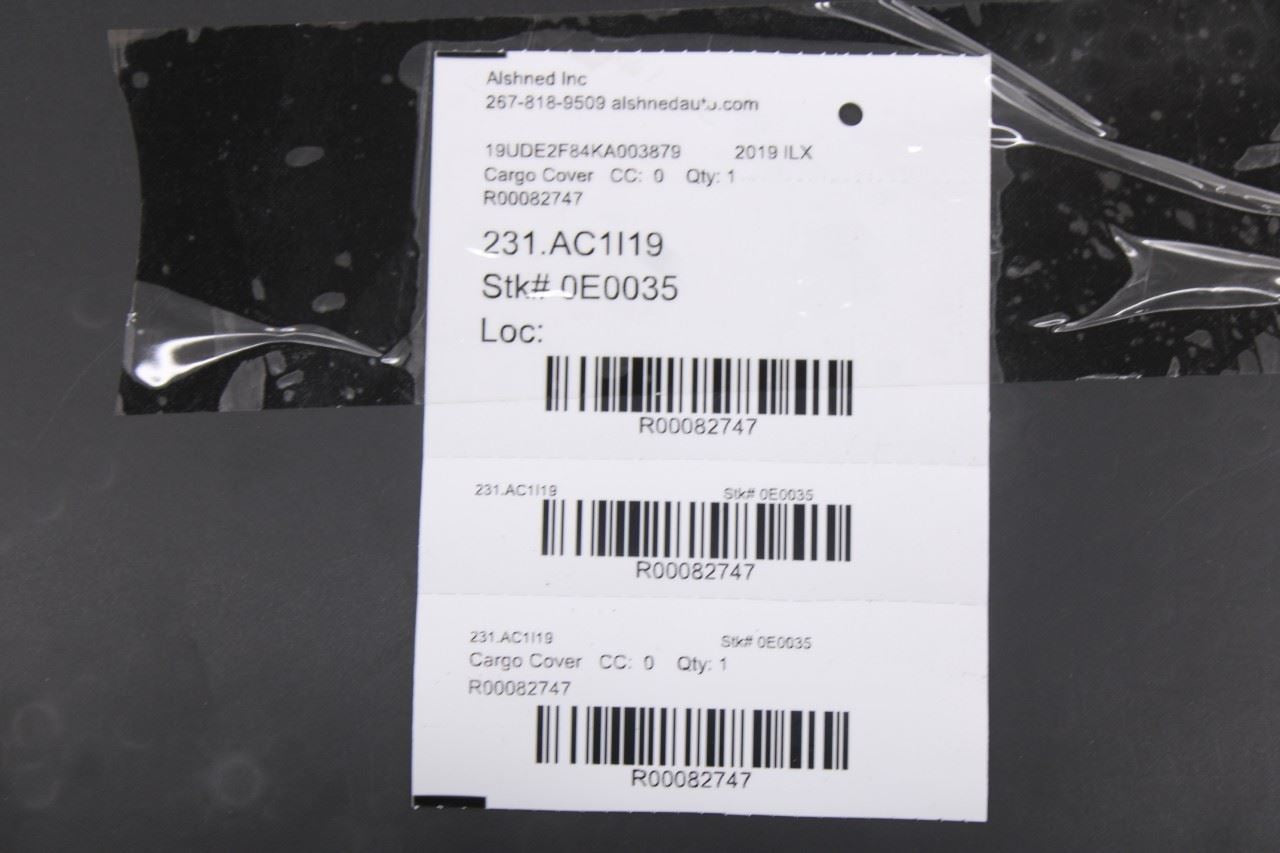 13-22 Acura ILX Tech A-Spec Rear Trunk Cargo Cover Panel Hard Mat 84521TX6A03ZA16