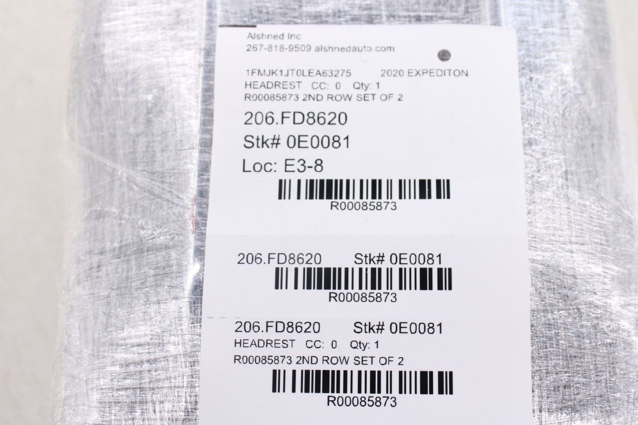 19-20 Ford Expedition Max XLT Rear Right and Left Side 2nd Row Seat Headrest Set - Alshned Auto Parts