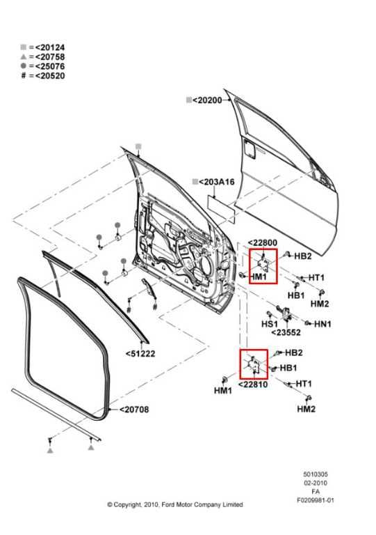 2011-16 Ford F250 Lariat Front and Rear Left Side Door Hinge Upper and Lower Set - Alshned Auto Parts
