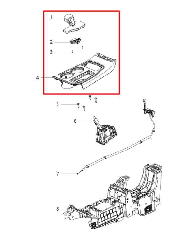 17-21 Jeep Grand Cherokee 3.6L Center Console Shifter Bezel Trim w/ Shifter Knob - Alshned Auto Parts