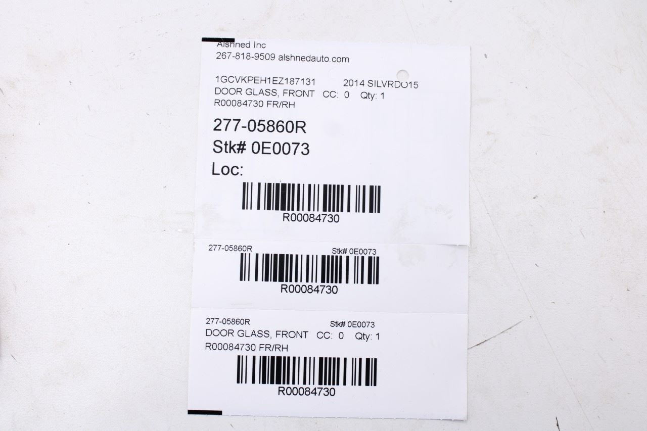 2014-19 Chevrolet Silverado 1500 Work Truck 2WT Front Right Door Glass 209791159