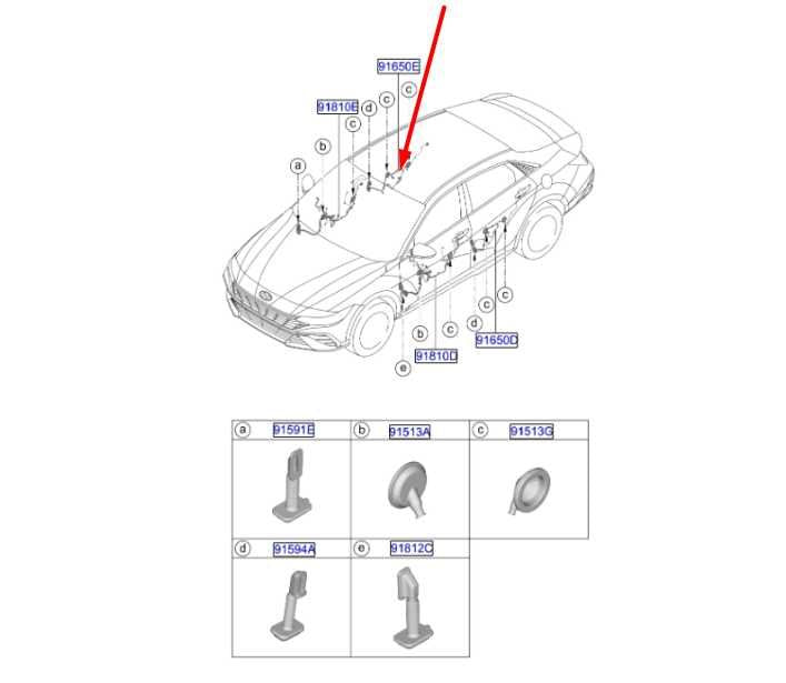 2021-2025 Hyundai Elantra SE Rear Right Side Door Wire Harness 91630-AA010 OEM1