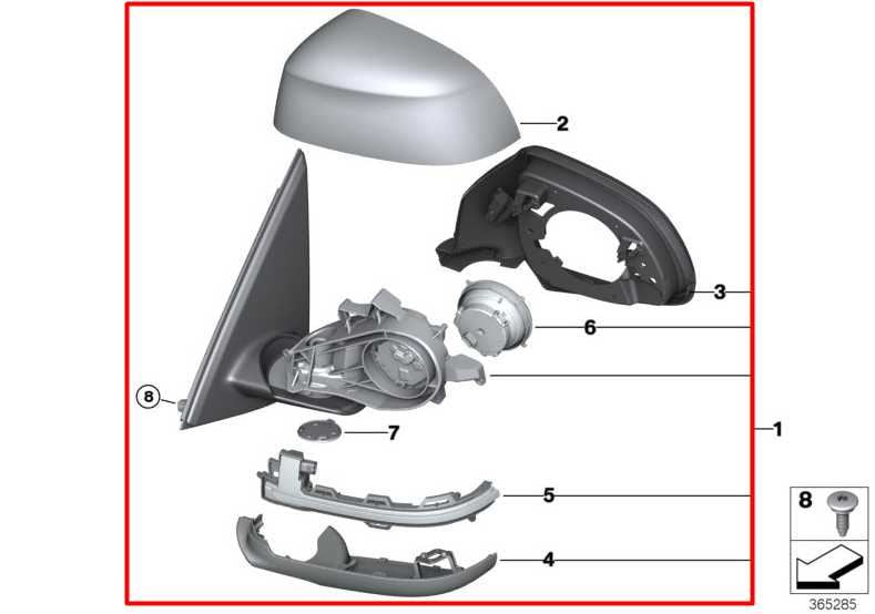 11-17 BMW X3 xDrive28i 2.0L Driver LH Side Rear View Mirror 51-16-7-395-225 OEM - Alshned Auto Parts