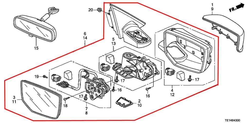 2008-12 Honda Accord EX 2.4L Driver Left Side Rear View Mirror 76258-TE0-A11 OEM - Alshned Auto Parts