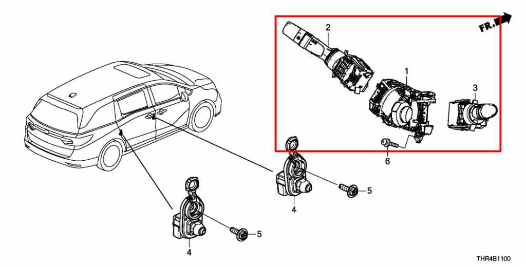 18-24 Honda Odyssey Touring 3.5L Steering Column Light Turn Signal Wiper Switch - Alshned Auto Parts