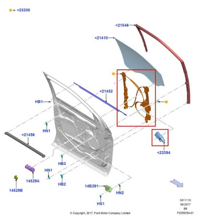 2018-25 Ford Expedition Limited Front Right Side Door Window Regulator w/ Motor - Alshned Auto Parts