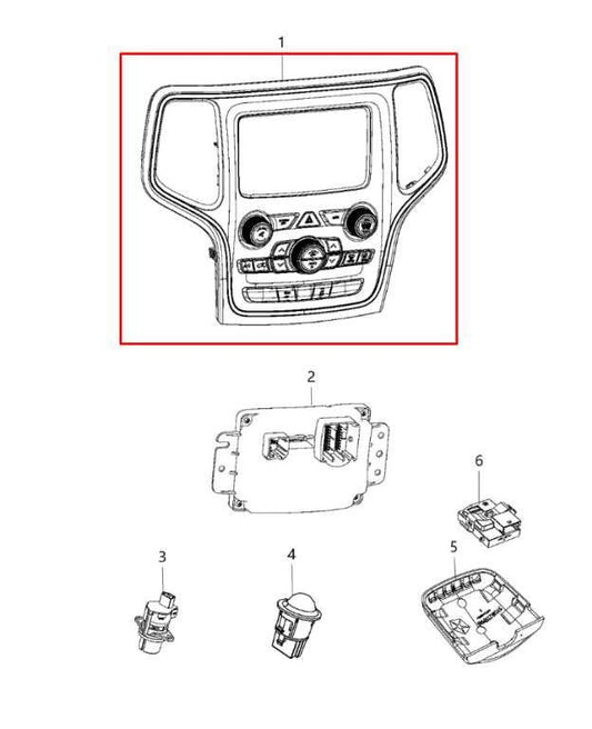 2017 Jeep Grand Cherokee Summit Dash Audio AC Heater Temperature Climate Control - Alshned Auto Parts