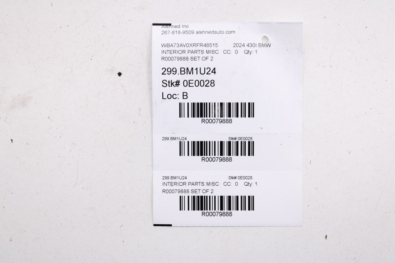 23-25 BMW 430i Gran Coupe xDrive Right and Left Upper B-Pillar Trim 51438096441 - Alshned Auto Parts