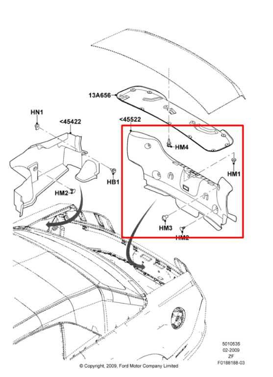 2010-14 Ford Mustang Premium Conv V6 4.0L RWD Rear Trunk Cargo Trim Panel Cover1