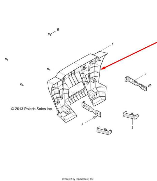 2014-2023 Polaris RZR XP 1000 Rear Lower Bumper Fascia Cover 5450252-070 OEM - Alshned Auto Parts