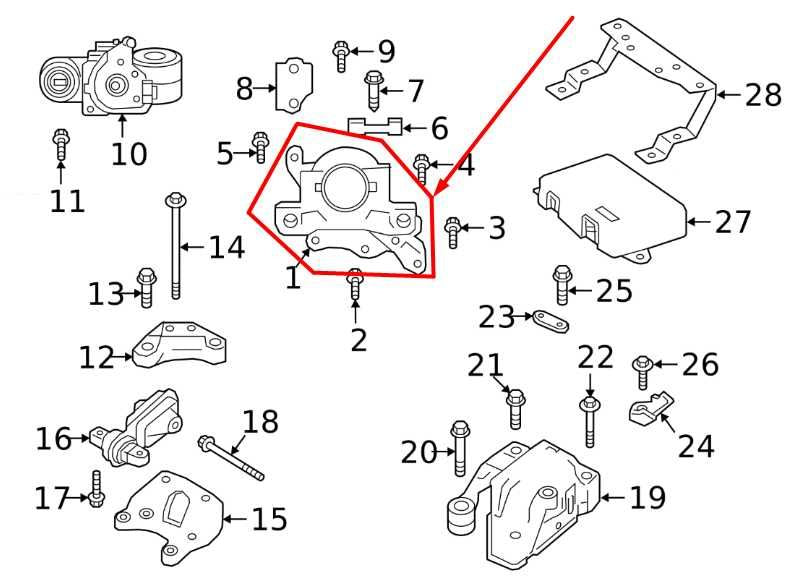 19-25 Infiniti QX50 LUXE 2.0L FWD Right Side Upper Engine Support Mount Bracket - Alshned Auto Parts