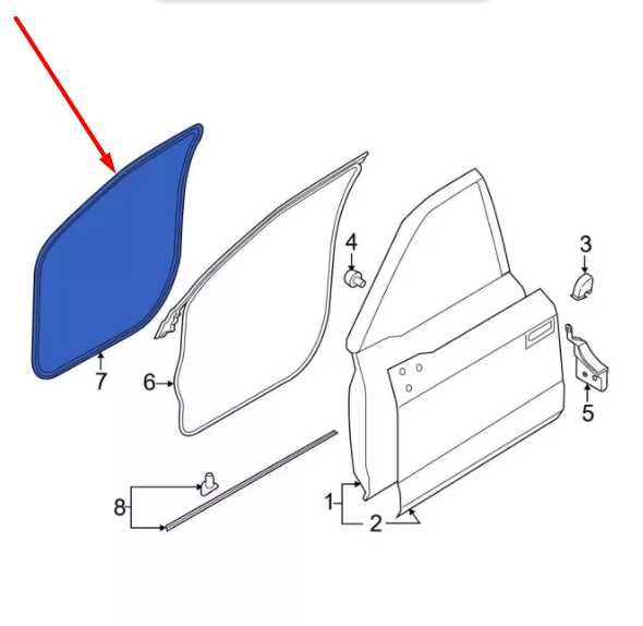 2015-26 Ford F150 XLT Supercrew Front Right Passenger Door Weatherstrip On Body1