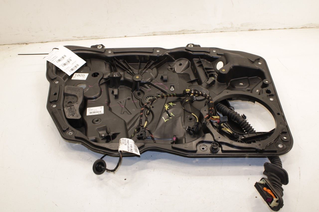 11-18 Porsche Cayenne Platinum Front Left Door Window Regulator w/ Carrier Plate - Alshned Auto Parts