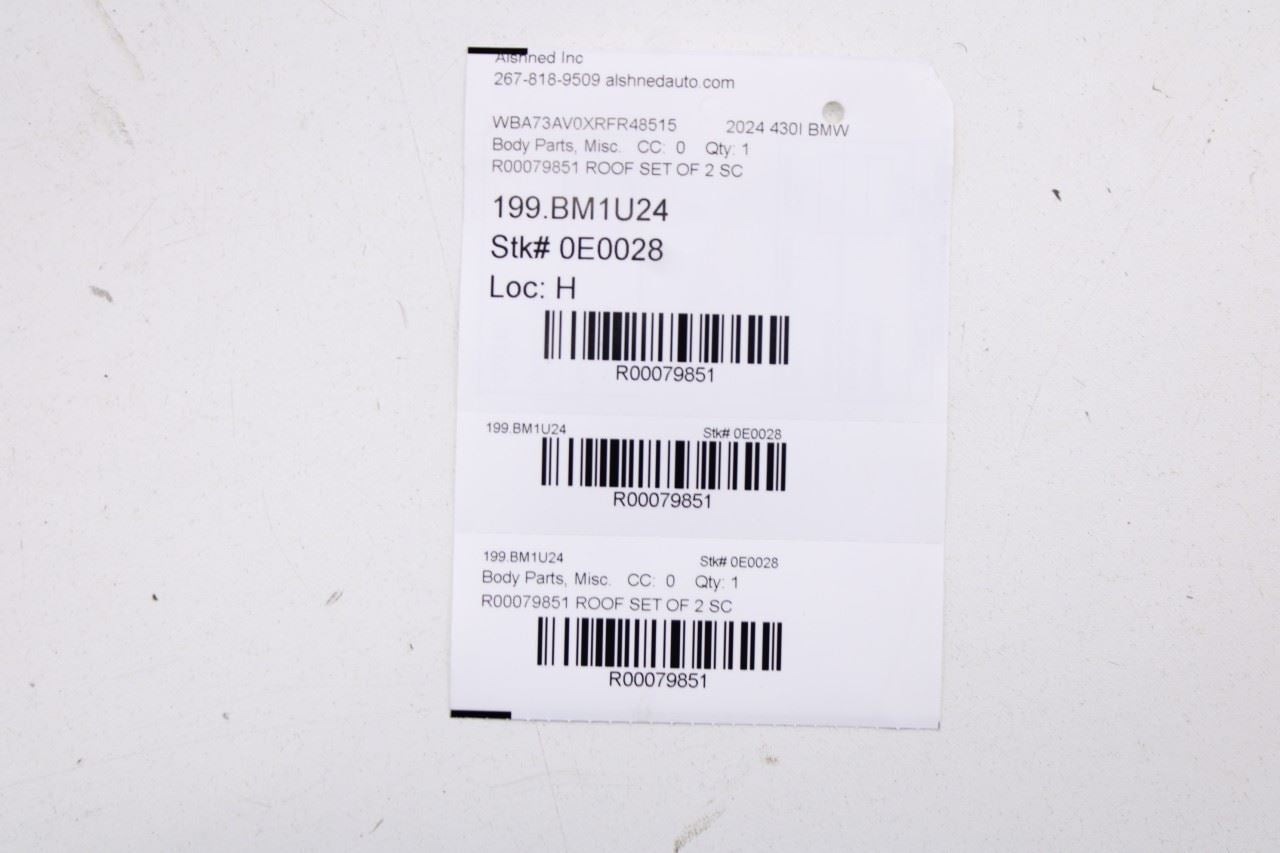2023-25 BMW 430i Gran Coupe xDrive Right and Left Roof Molding Strip 51137930957 - Alshned Auto Parts