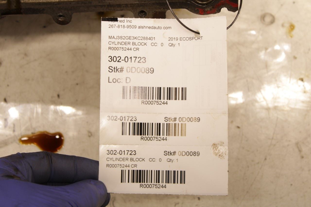 2018-21 Ford Ecosport SE 1.0L Engine Cylinder Block 34K CM5G-6015-KC OEM *ReaD* - Alshned Auto Parts
