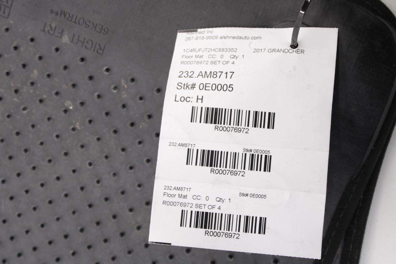 2017 Jeep Grand Cherokee Summit Front and Rear RH LH Interior Carpet Floor Mats - Alshned Auto Parts