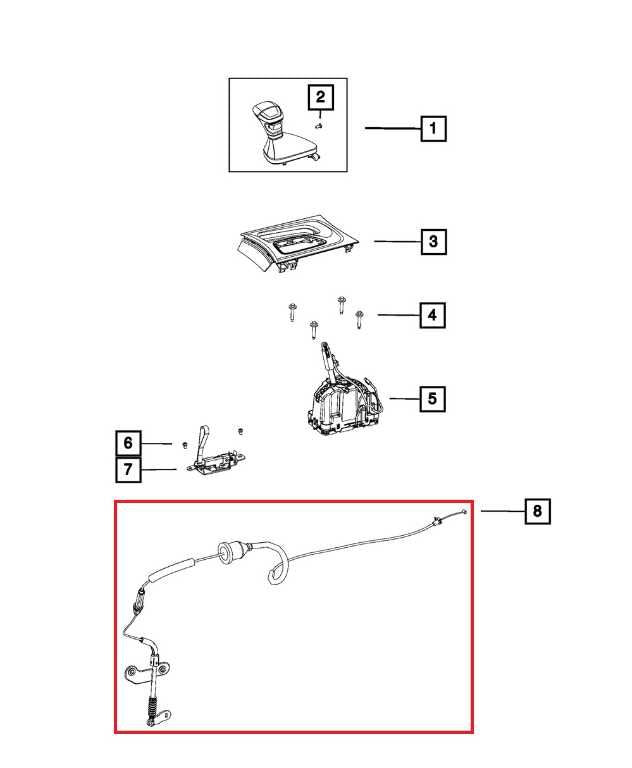 12-23 Dodge Charger GT AWD Transmission Gear Shift Lever Control Cable 4670705AA - Alshned Auto Parts
