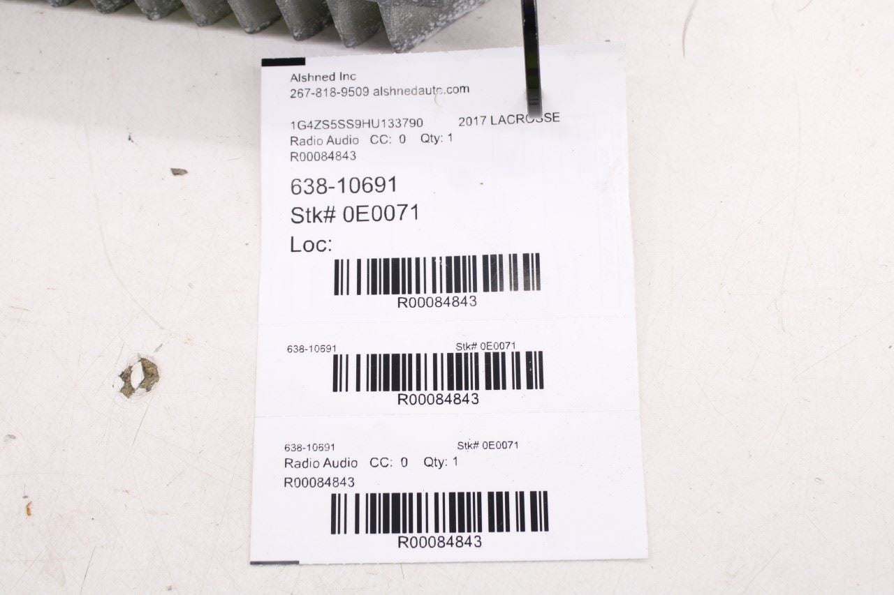 2017-2019 Buick Lacrosse Premium Bose Sound System Amplifier Amp 26693639 OEM - Alshned Auto Parts