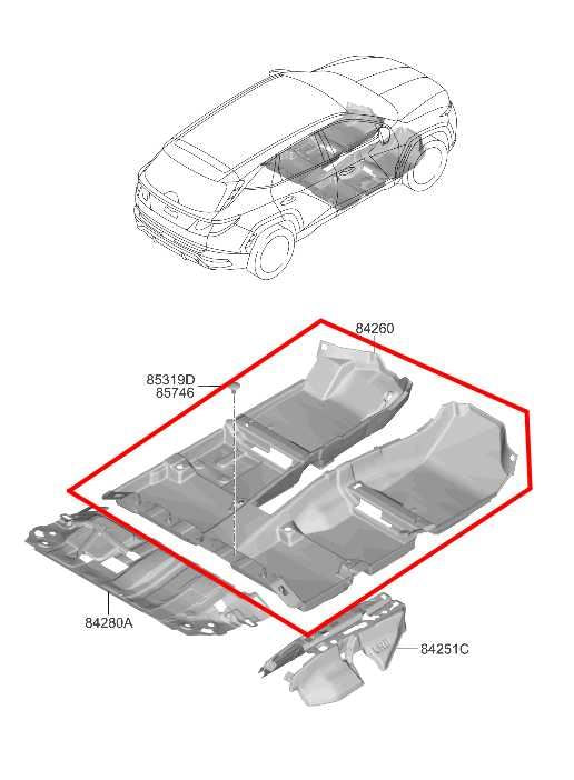 2022-23 Hyundai Tucson SEL 2.5L Front and Rear Interior Floor Carpet Cover Liner - Alshned Auto Parts