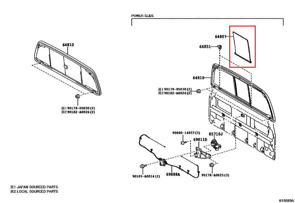 2016-23 Toyota Tacoma SR5 Double Cab 3.5L Rear Back Window Center Sliding Glass - Alshned Auto Parts