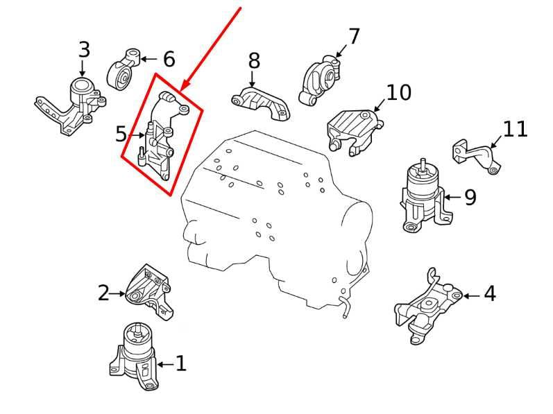 2014-20 Infiniti QX60 Pure 3.5L AWD Right Side Engine Mount Bracket 11231-3KA0A - Alshned Auto Parts