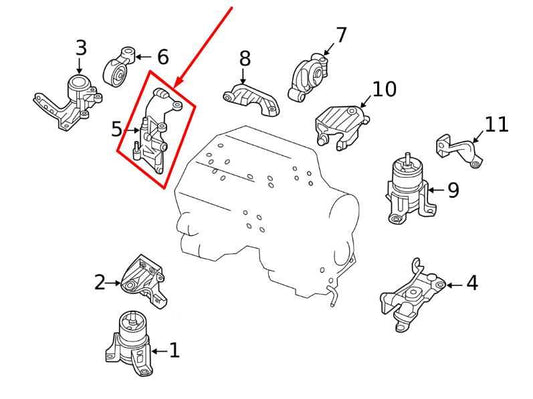 2014-20 Infiniti QX60 Pure 3.5L AWD Right Side Engine Mount Bracket 11231-3KA0A - Alshned Auto Parts