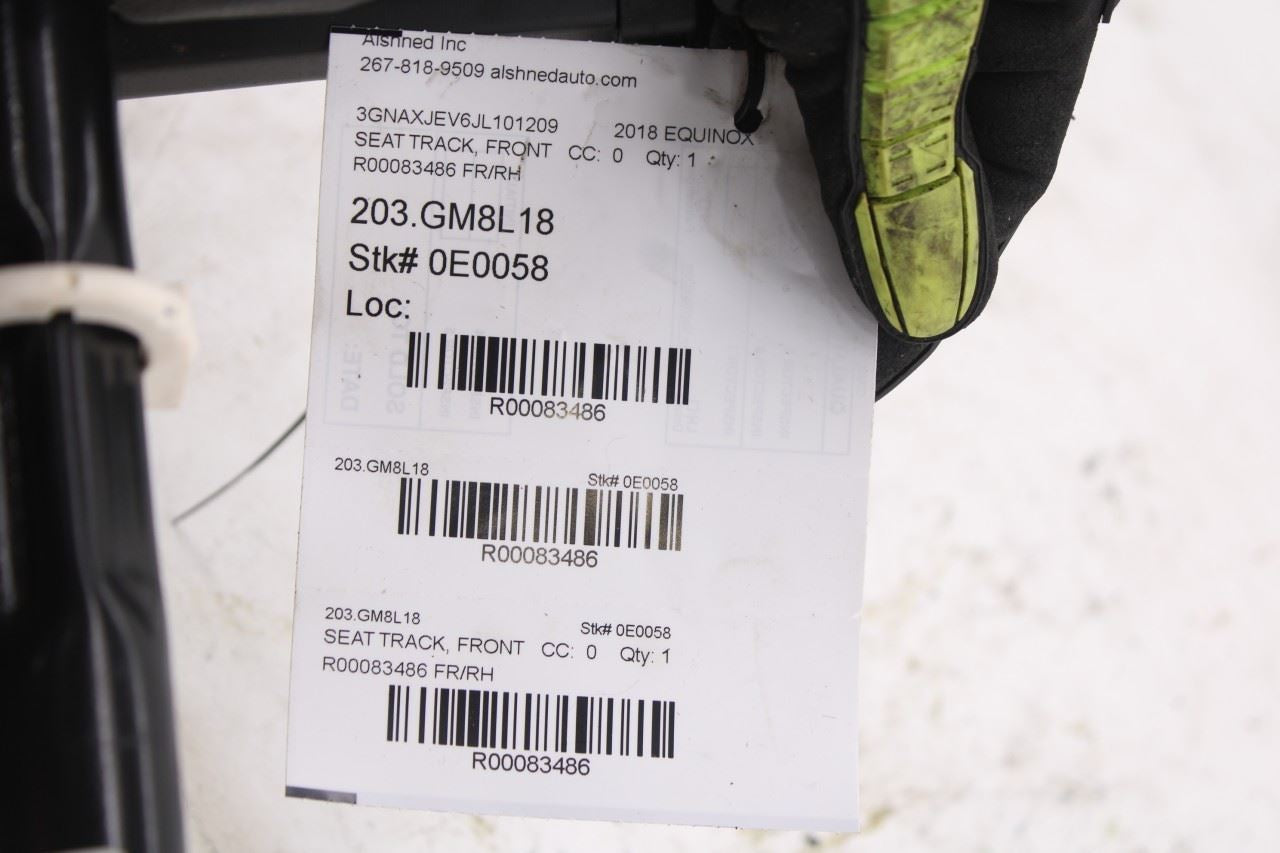 18-22 Chevrolet Equinox LT FWD Front Passenger Right Side Seat Lower Track Frame - Alshned Auto Parts