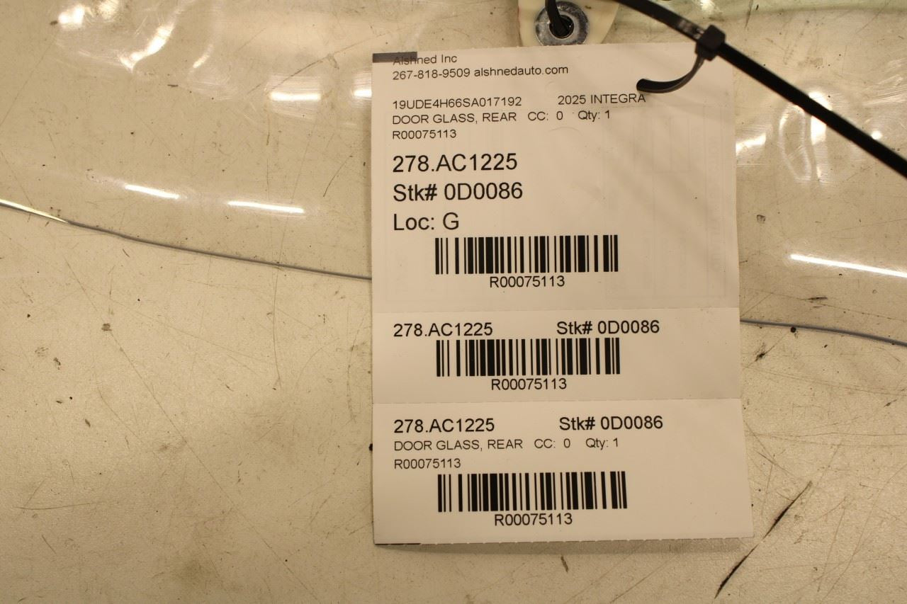 2023-2026 Acura Integra A-Spec Rear Right Door Window Glass 73400-3S5-A01 OEM - Alshned Auto Parts