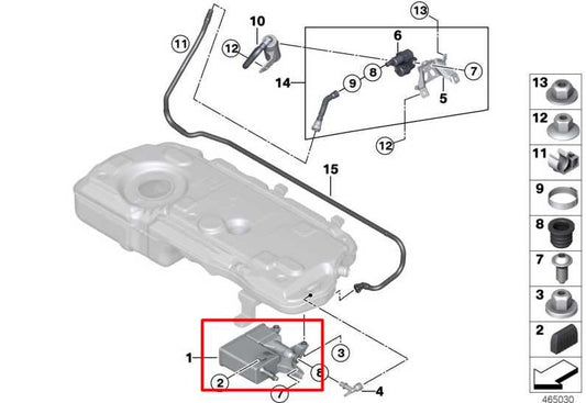 2013-2016 Mini Cooper Paceman S 1.6L AWD Fuel Vapor Evaporator Emission Canister - Alshned Auto Parts