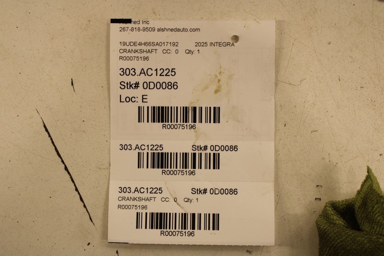 23-26 Acura Integra A-Spec 1.5L FWD Engine Motor Crankshaft 5K 13310-64A-A00 OEM - Alshned Auto Parts